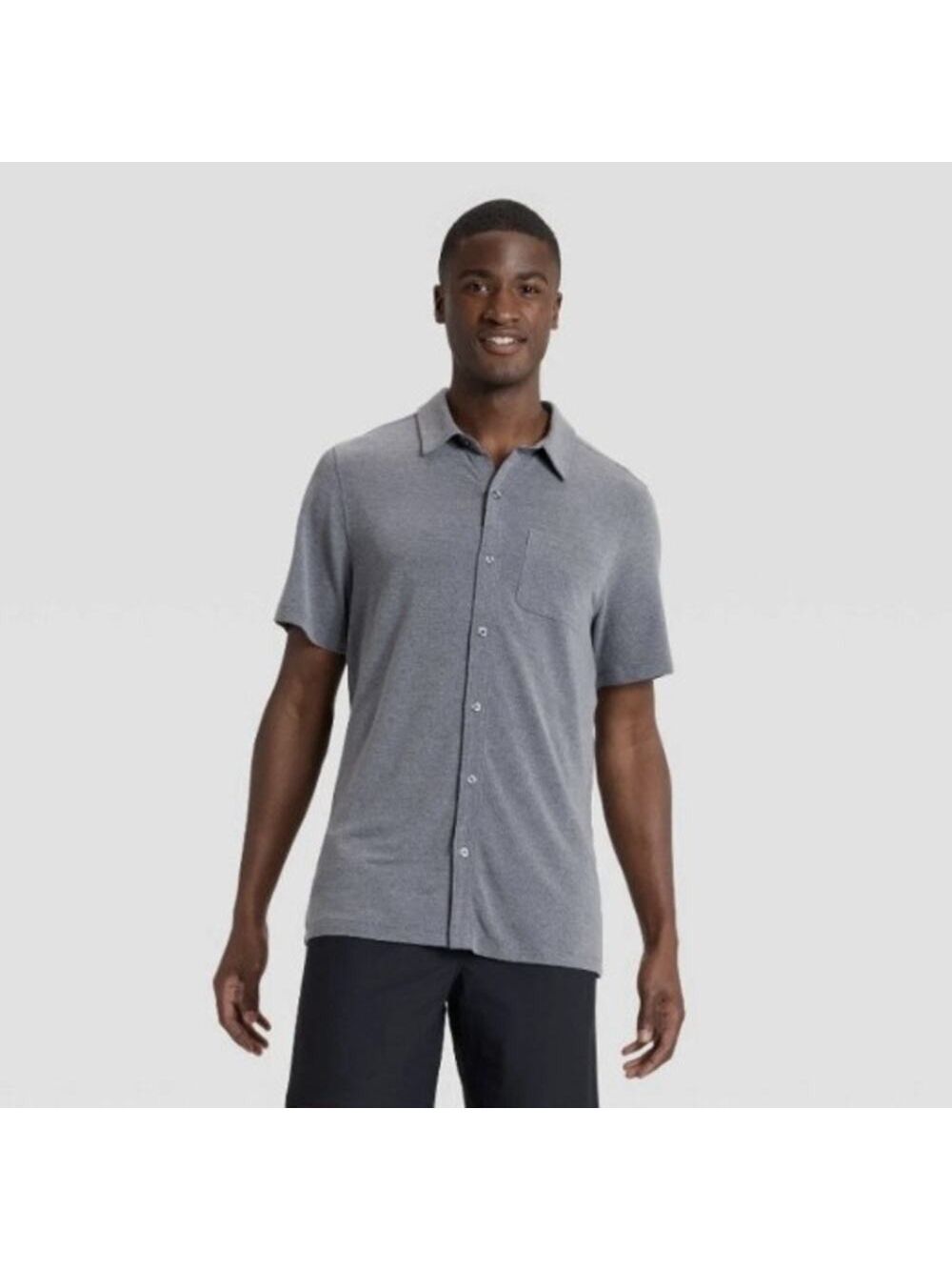 Men's S/S Commuter Shirt Gray Size L